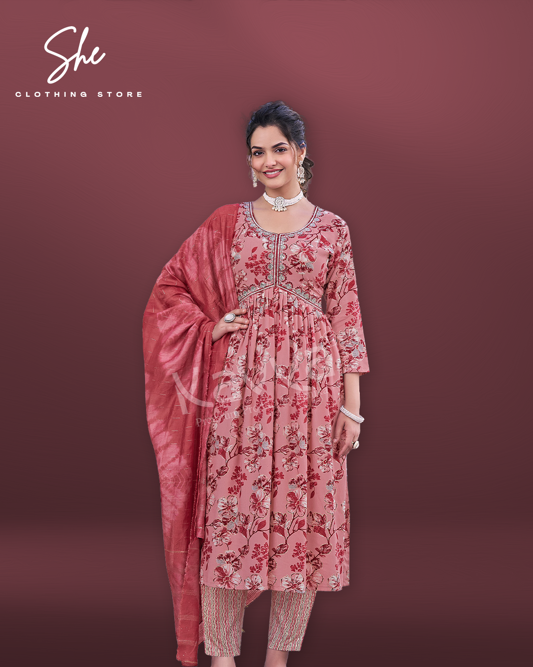 Kavya Zoya Pink Salwar Suit