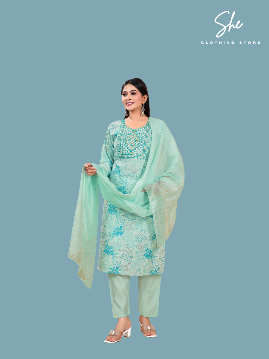Tanvi Co-ord Set Vol.04 - Cyan