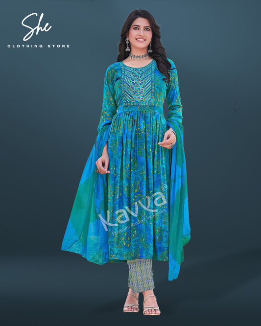 Kavya Jyotika Light Blue Salwar Suit