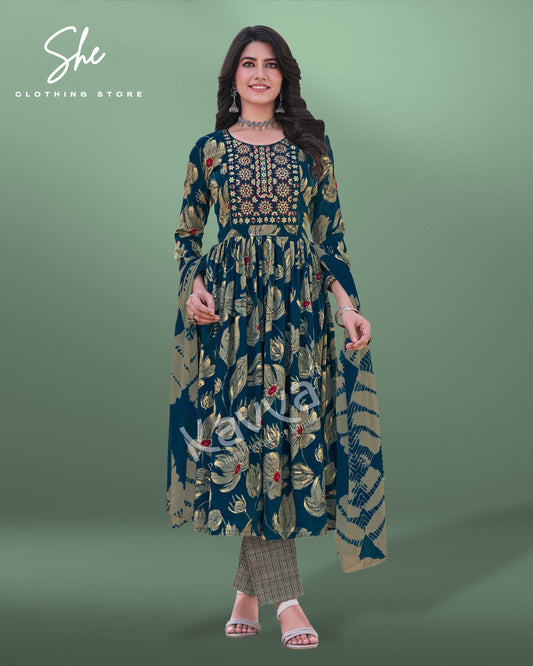 Kavya Jyotika Blue Salwar Suit