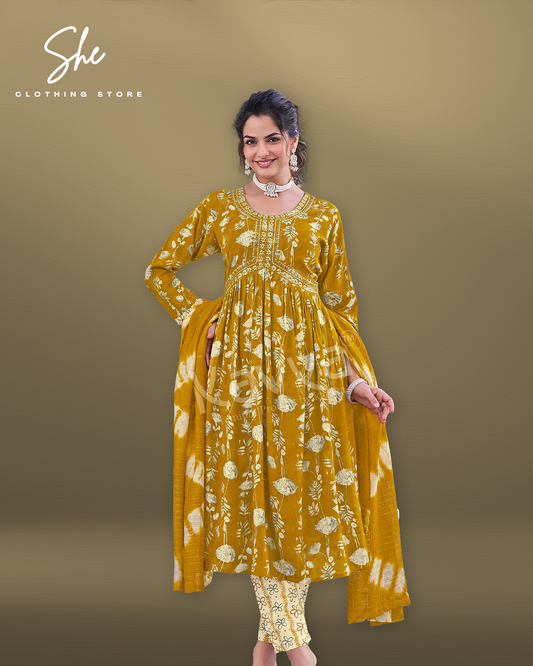 Kavya Zoya Yellow Salwar Suit