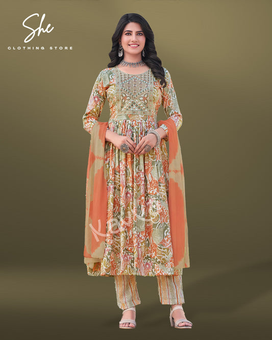 Kavya Jyotika Light Green Salwar Suit