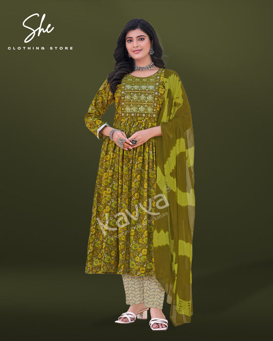 Kavya Jyotika Green Salwar Suit