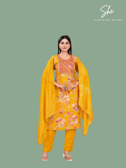 Tanvi Co-ord Set Vol.04 - Sunflower Yellow