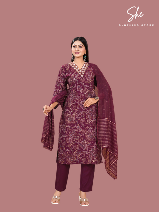 Tanvi Co-ord Set Vol.04 - Magenta