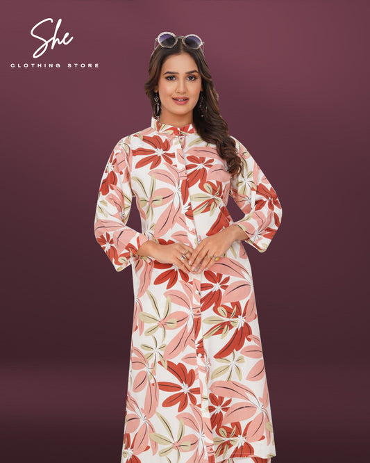 Panvi Rayon Print Co-Ord Set - Floral 1
