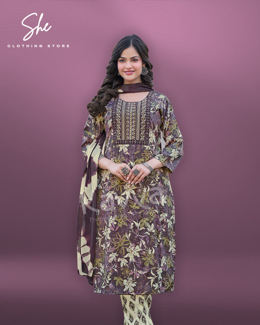 Kavya Deepika Purple Salwar Suit
