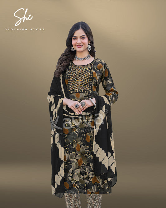 Kavya Deepika Black Salwar Suit